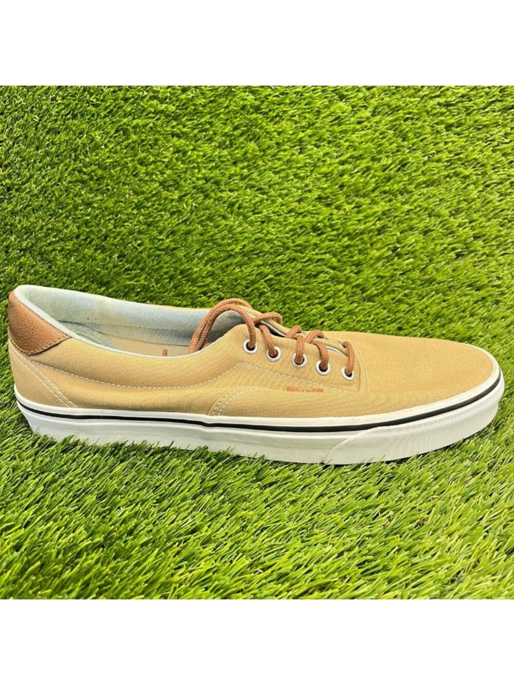 Vans Era 59 C&L Mens Size 13 Beige Brown Athletic Walking Skate Shoes Sneakers